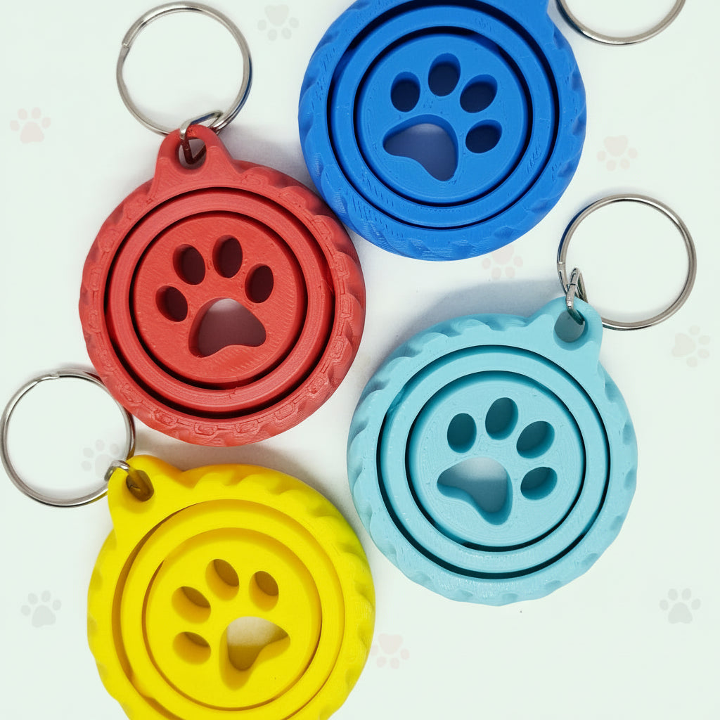 Fidgetspinner Keyring - Paw print