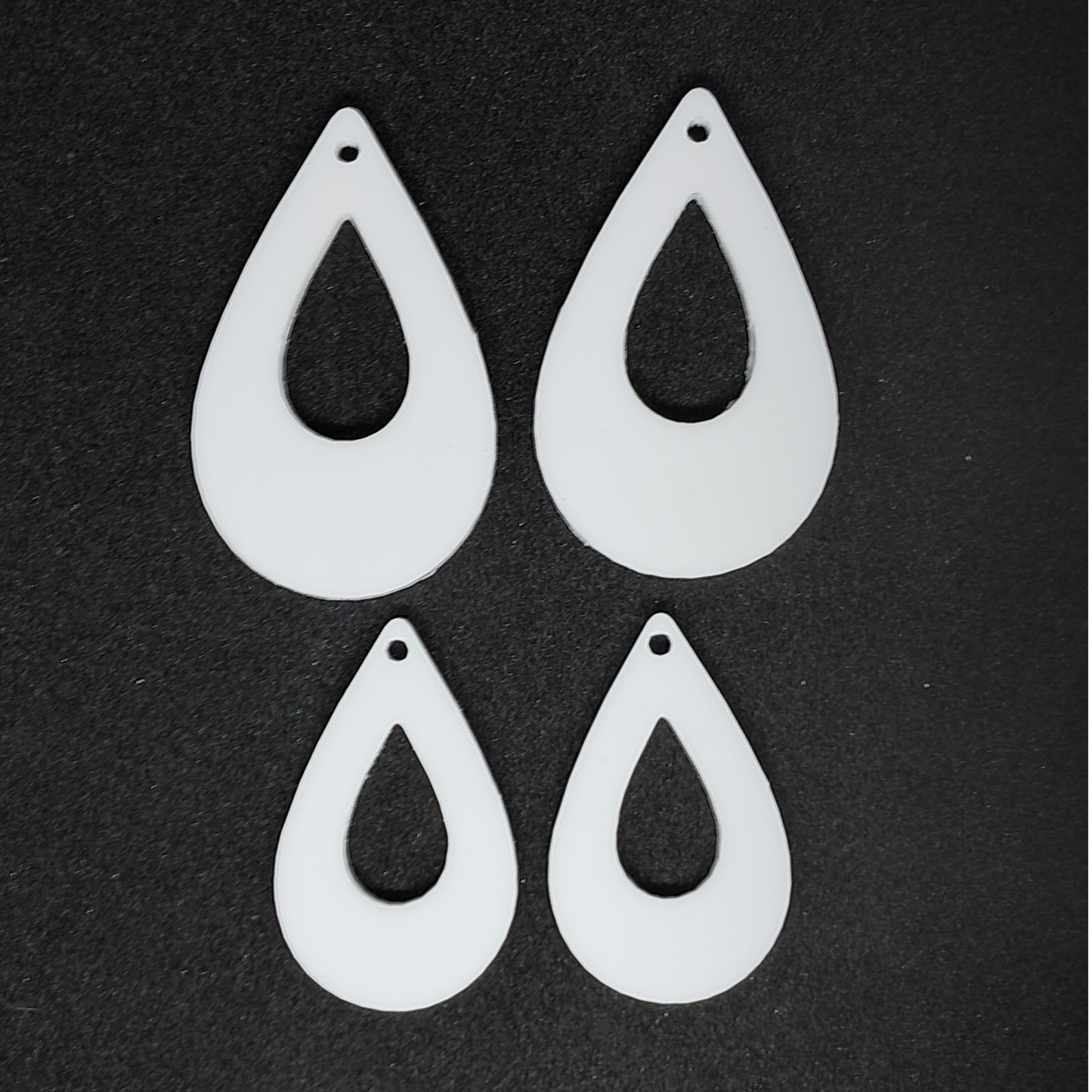Earring blank - Teardrop with tear cutout