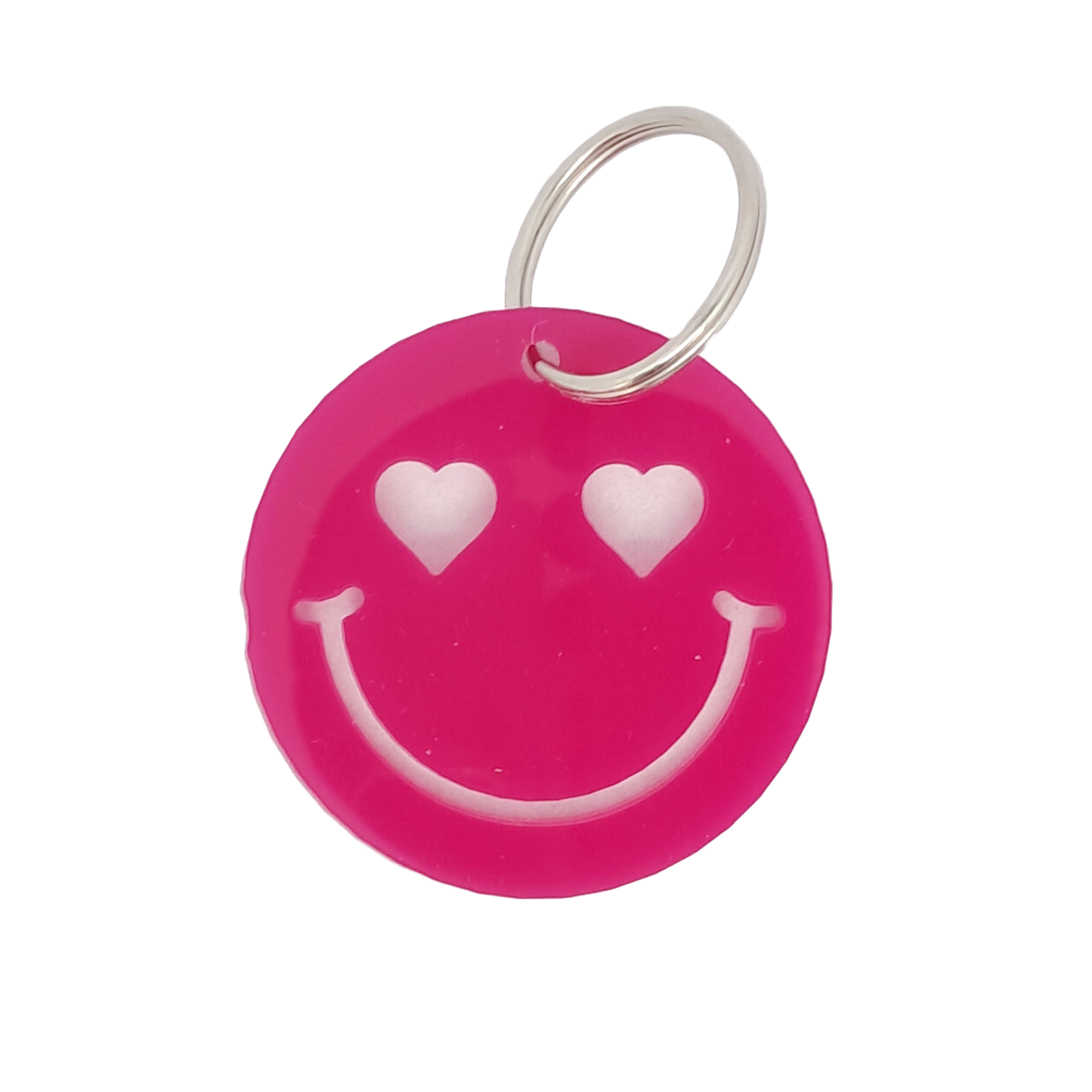 Emoji keyrings/tags - Heart eyes