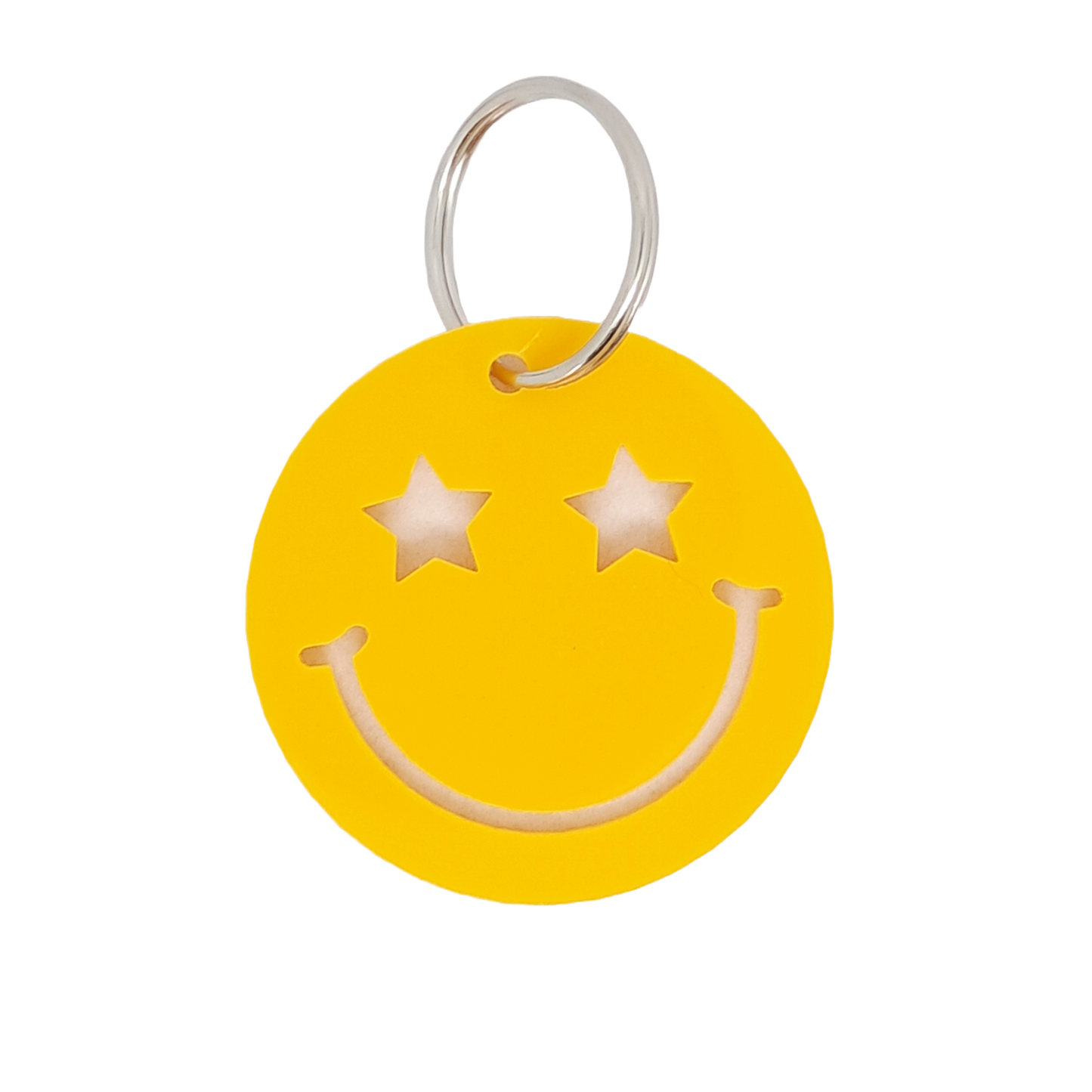Emoji keyrings/tags - Star eyes