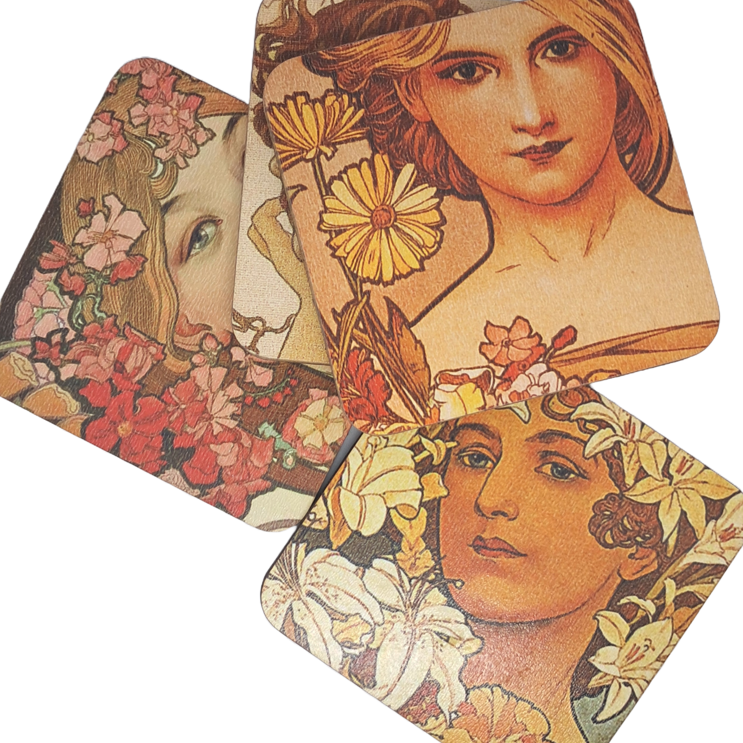 Coaster Set - Mucha Girls