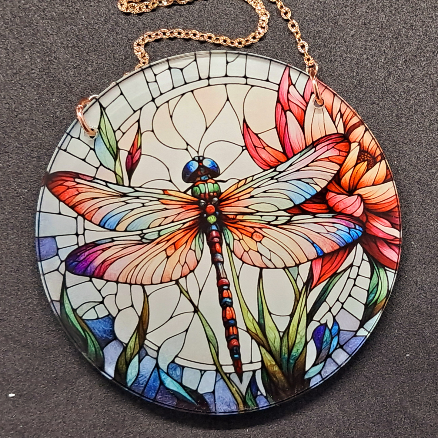 Stained glass hanging - Dragonfly 2