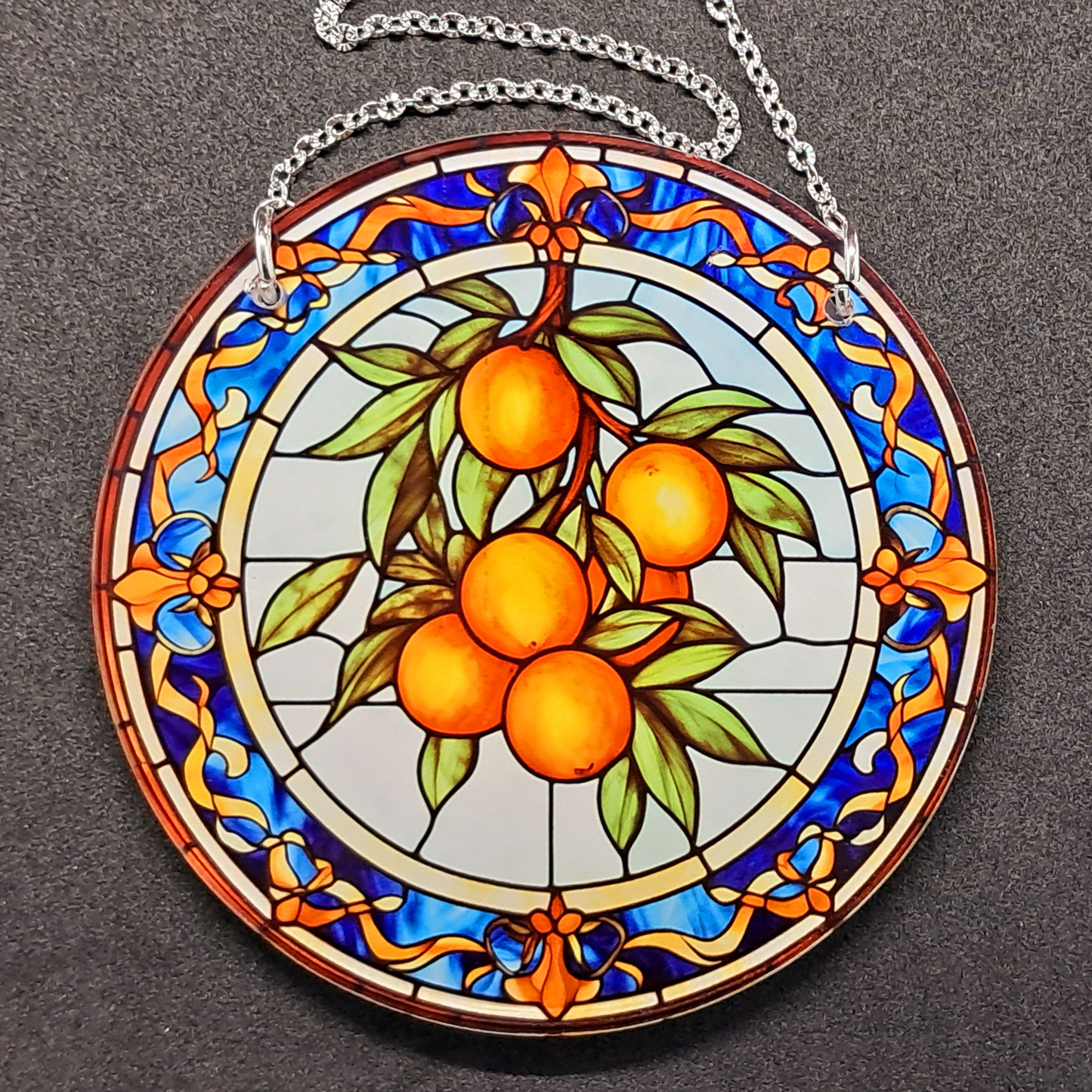 Stained glass hanging - Oranges