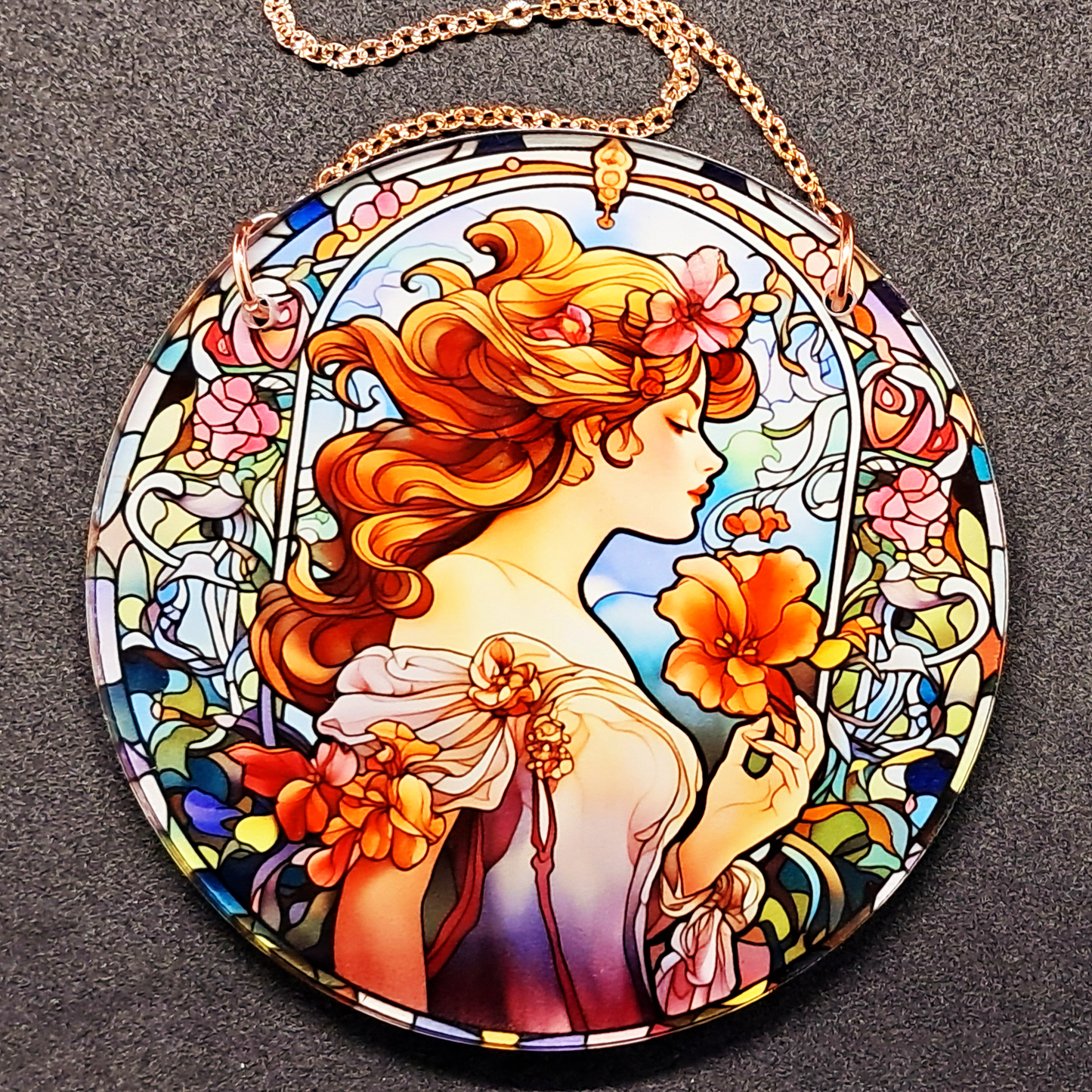 Stained glass hanging - Floral fragrance