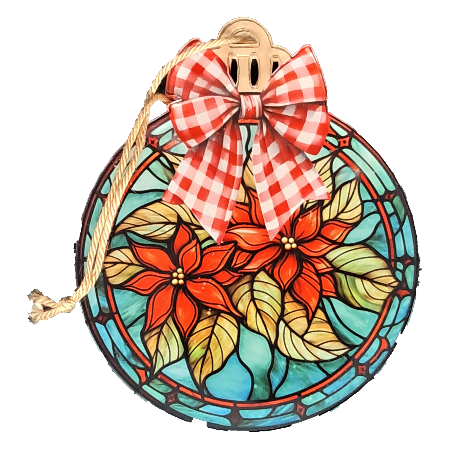 Stained Glass - Poinsettias