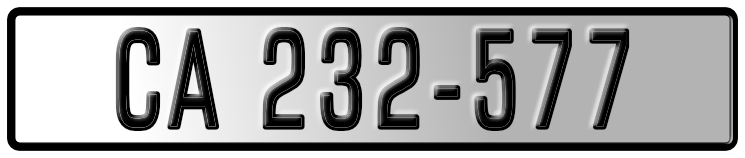 Numberplate - Western Cape