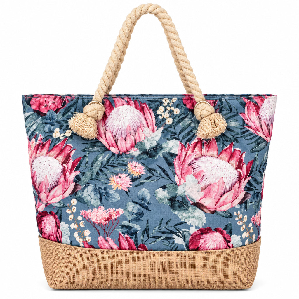 Cotton Road Zipper Tote - Protea 02