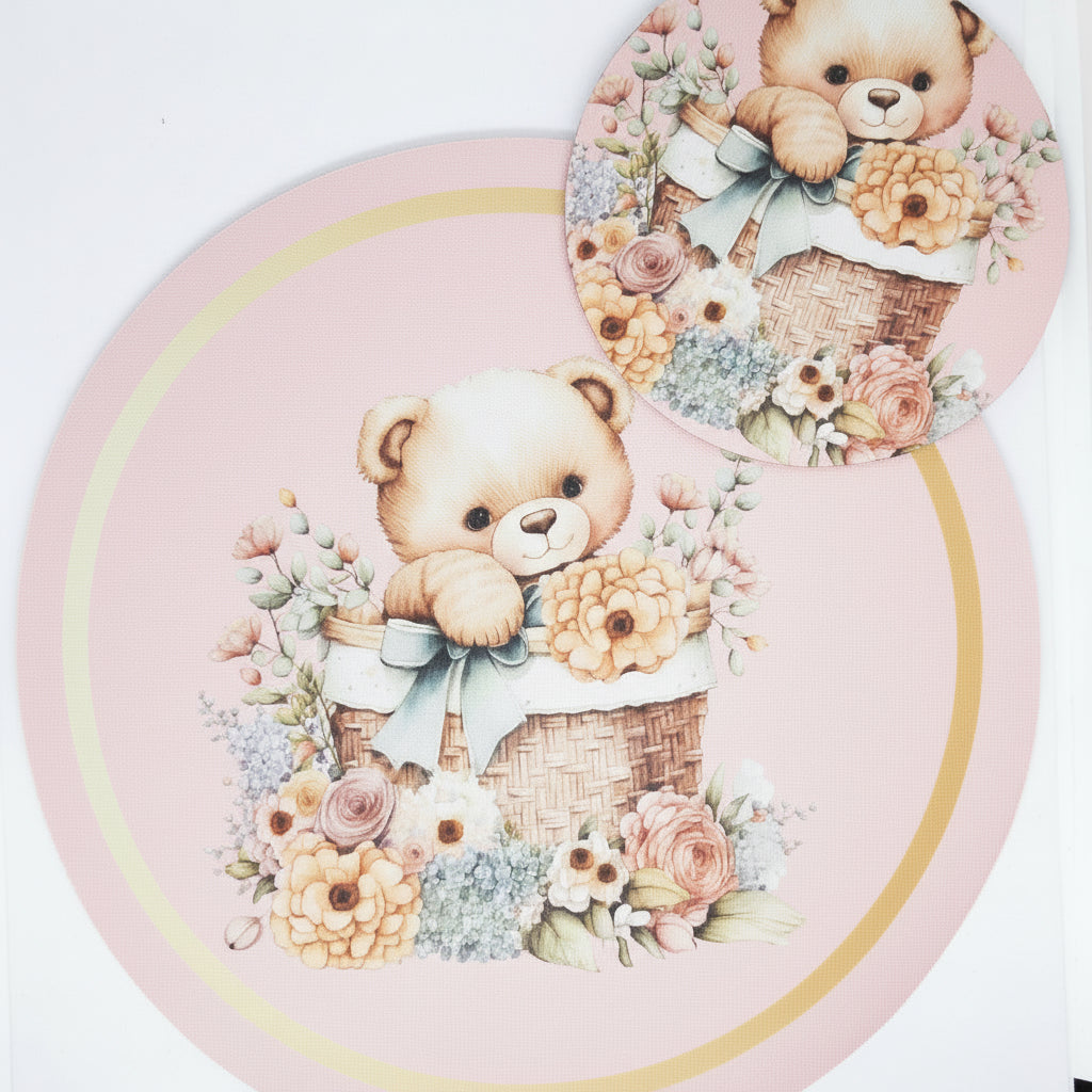 Desk set - Pink teddy