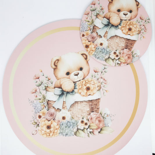 Desk set - Pink teddy