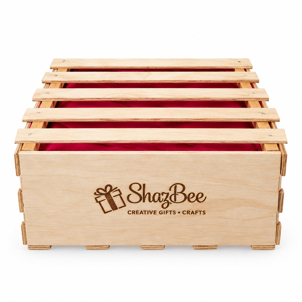 Wooden Crate Gift Box - 25 x 25 x 11 cm