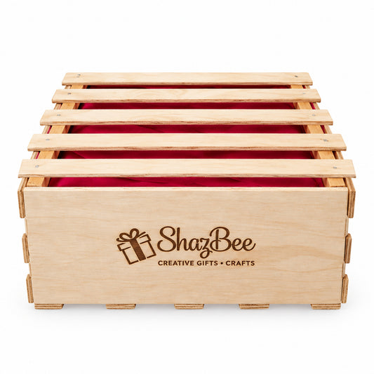 Wooden Crate Gift Box - 25 x 25 x 11 cm