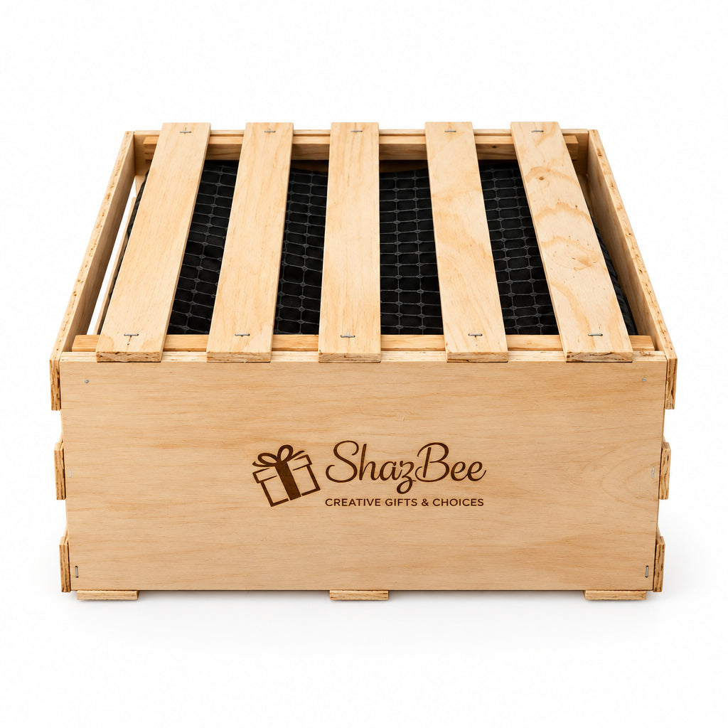 Wooden Crate Gift Box - 25 x 25 x 11 cm
