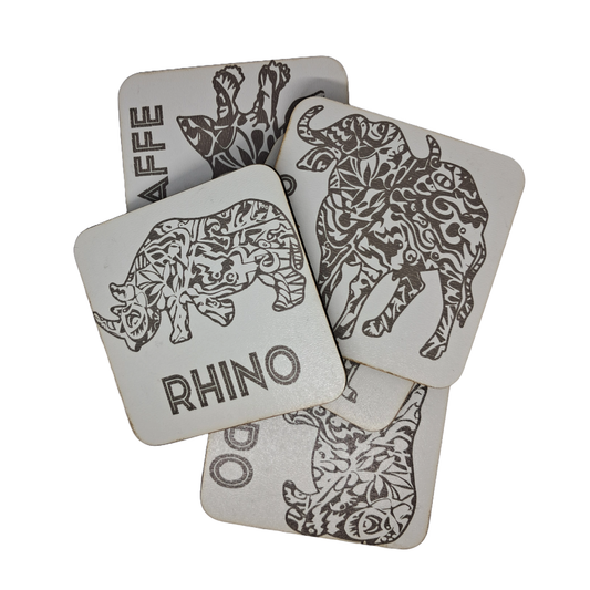 Coaster Set - Zen African Animals