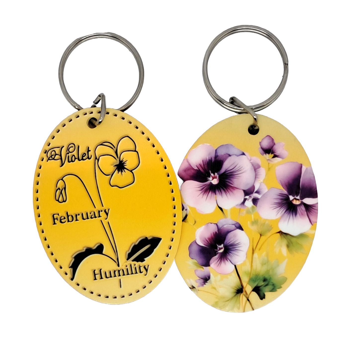 Birthday month keyrings