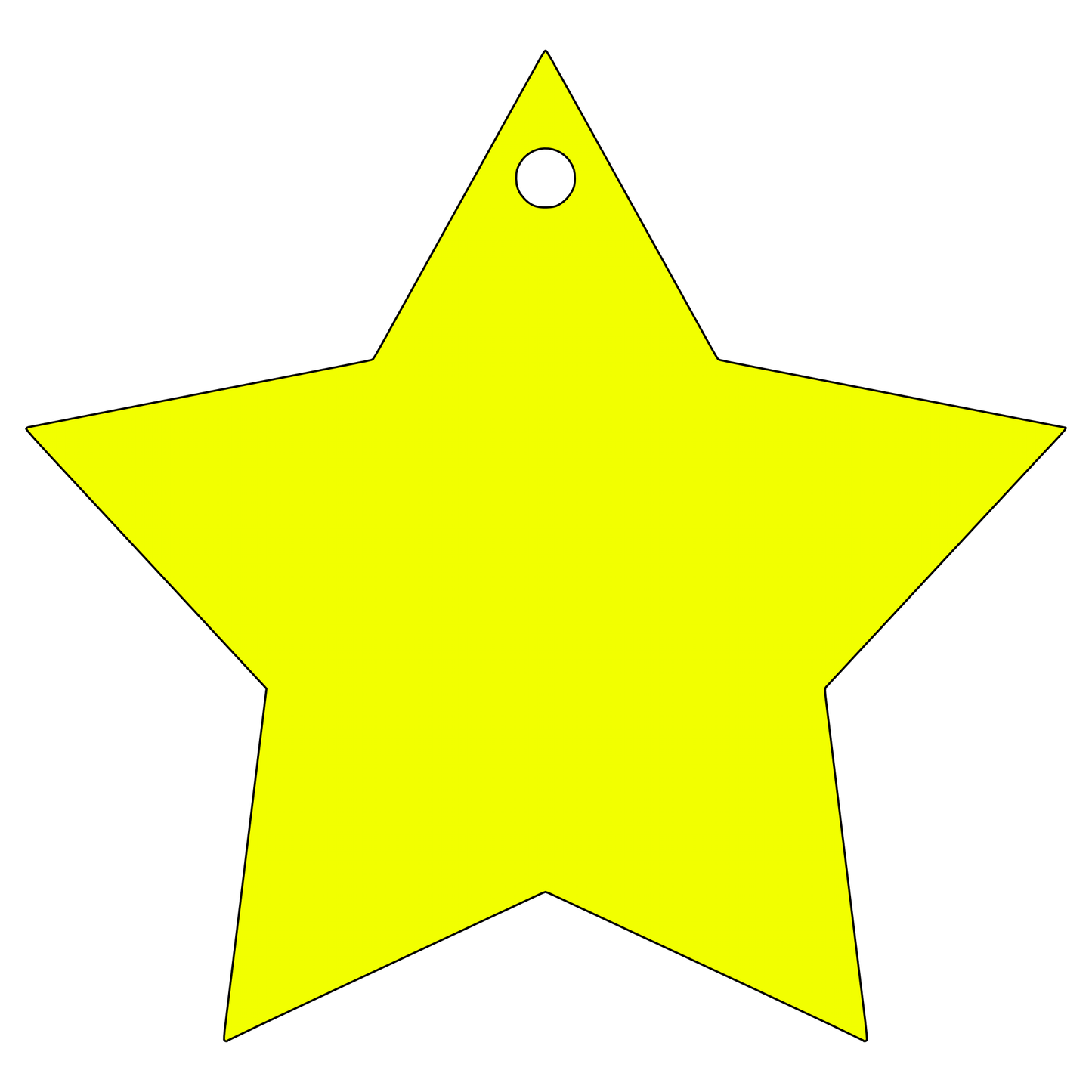 Blank - Star: 5 pointed