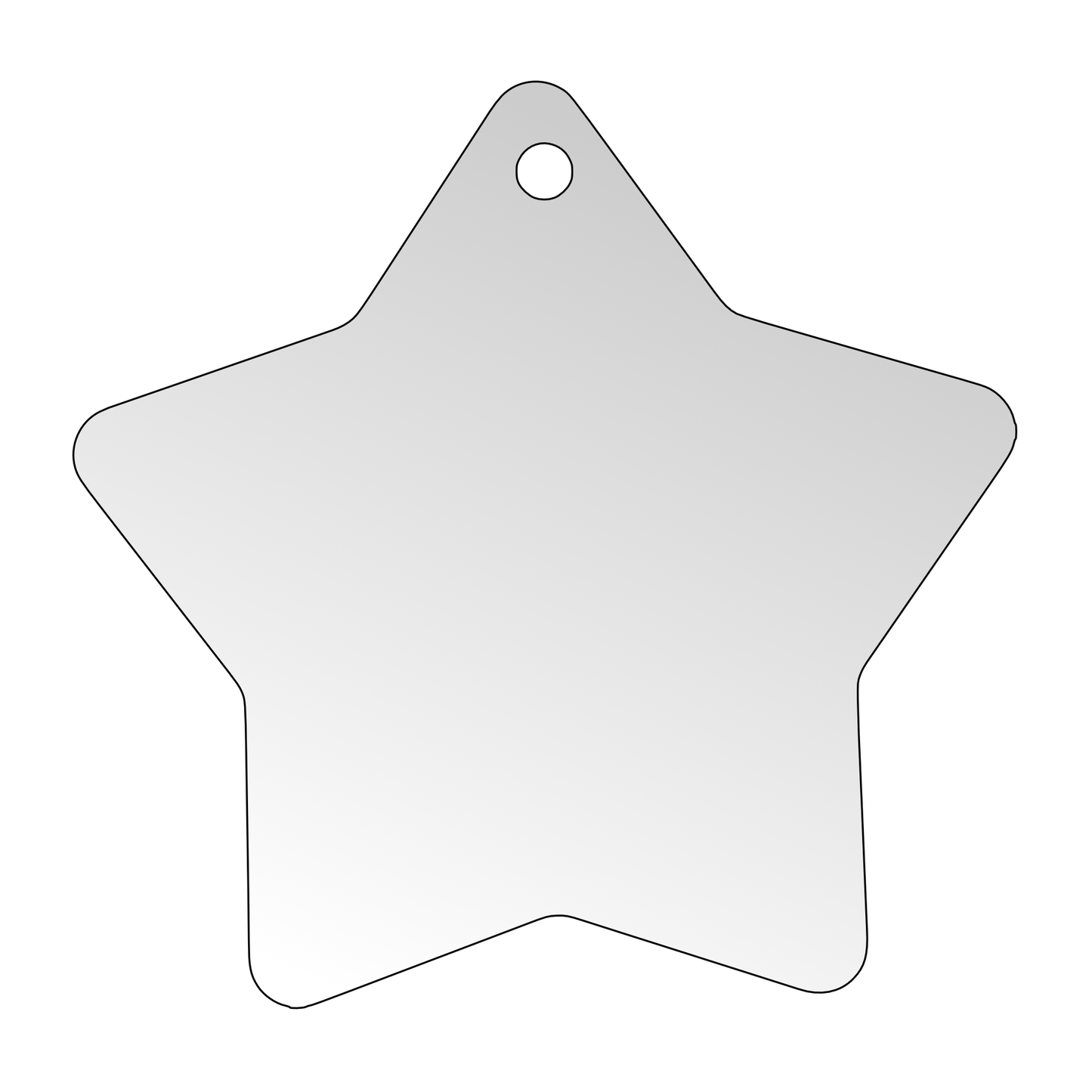 Blank - Star: 5 point rounded