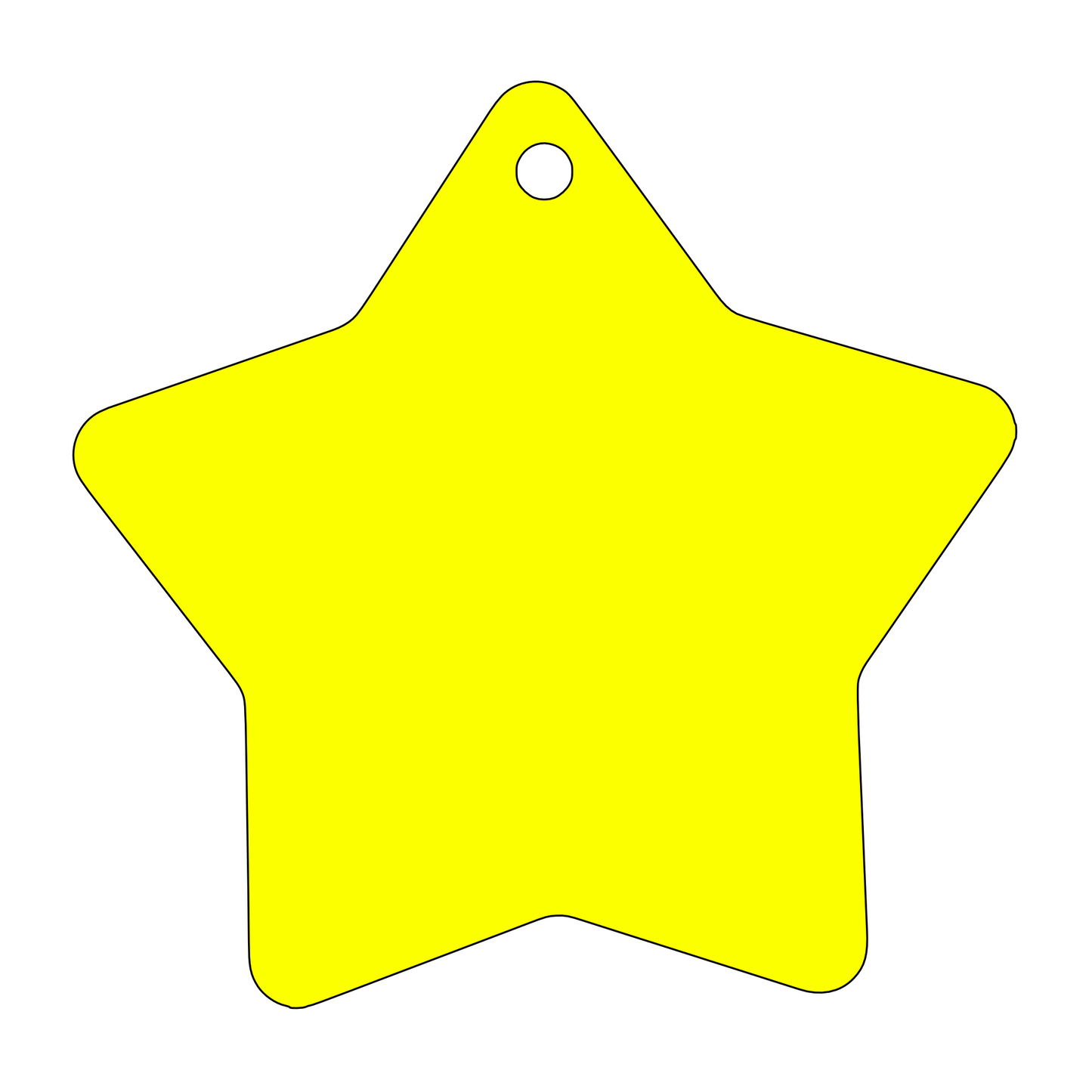 Blank - Star: 5 point rounded