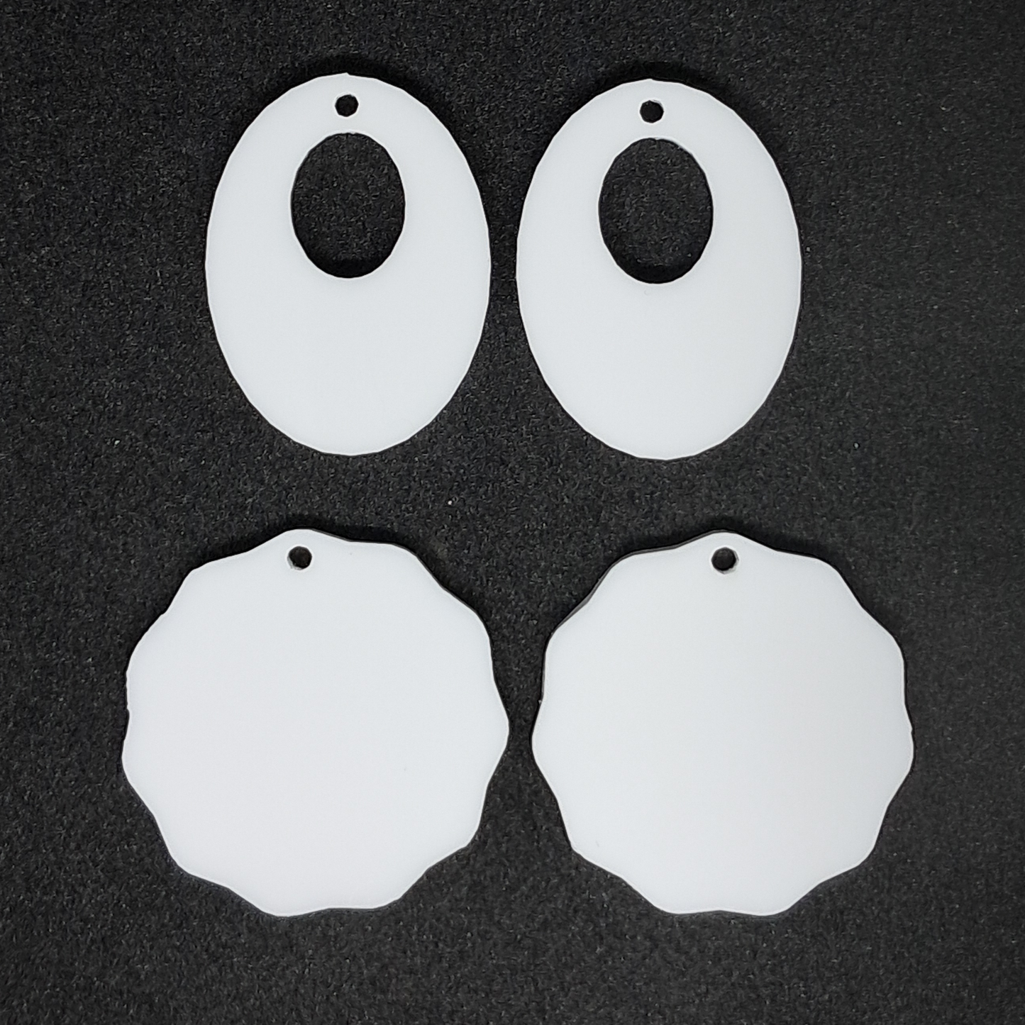 Earring blank - Oval & Round scallop