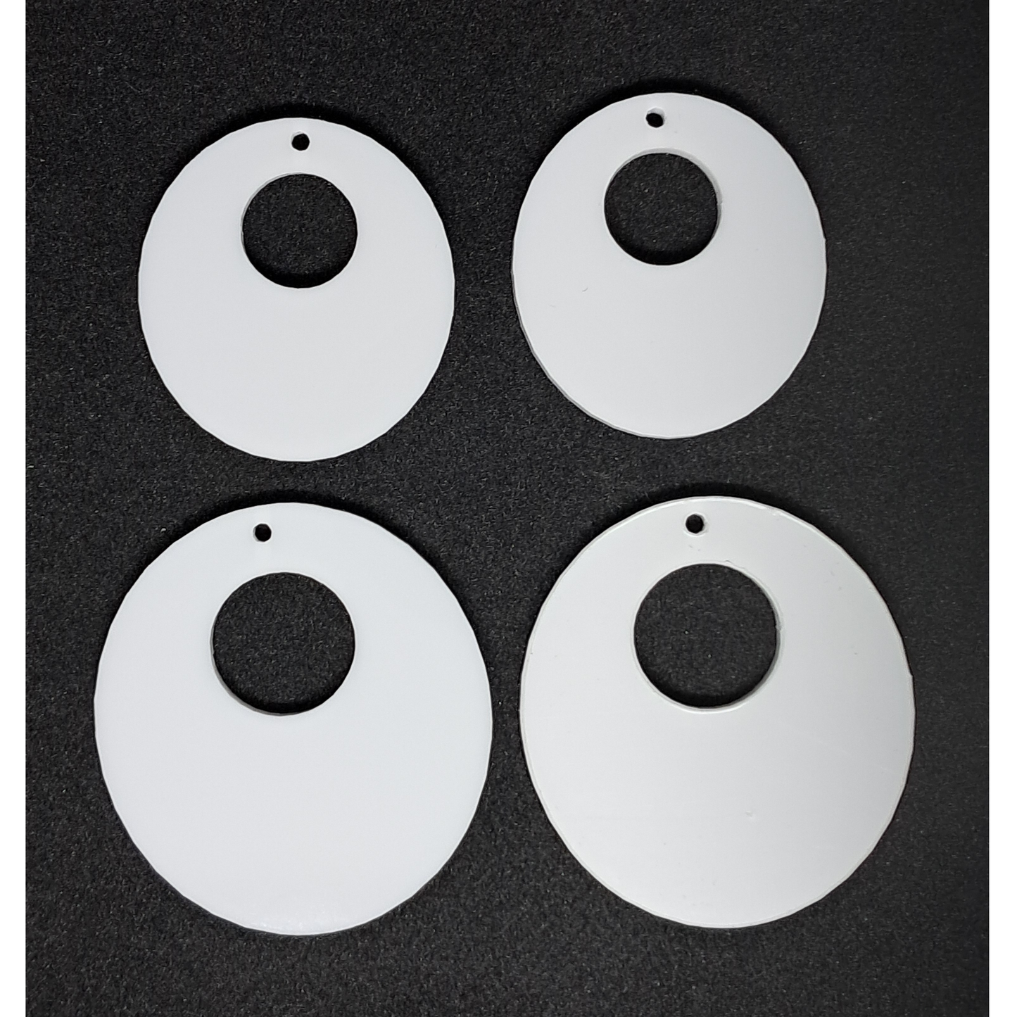 Earring blank - Oval with round cutouts