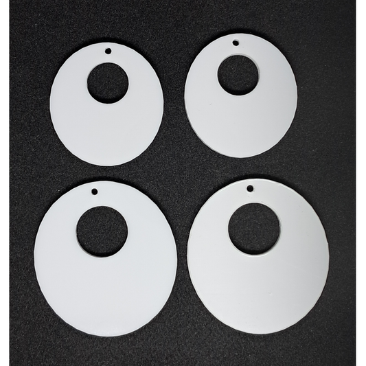 Earring blank - Oval with round cutouts