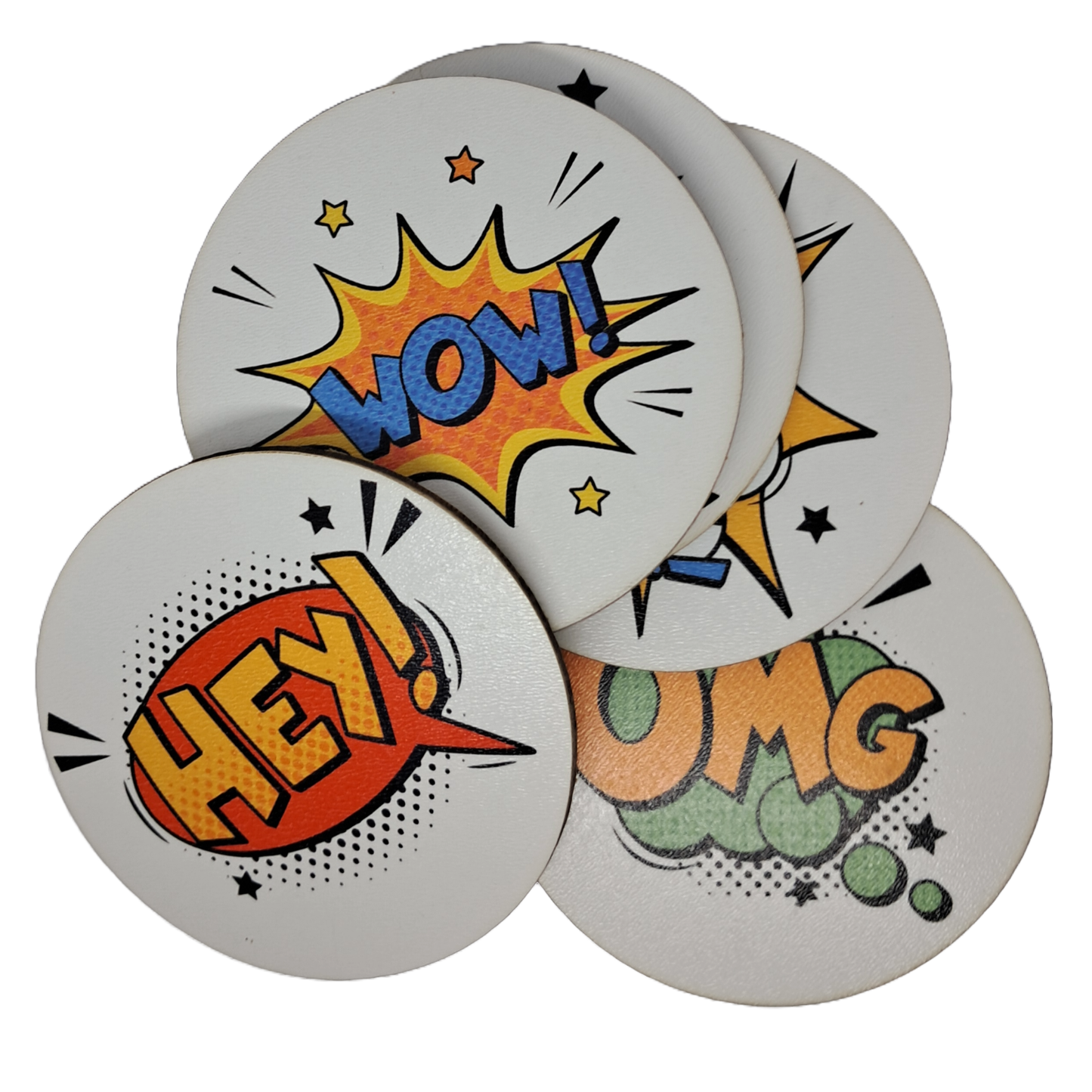 Coaster Set - Comic Shout-outs