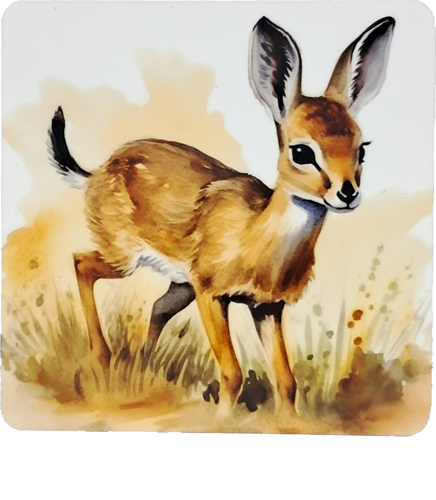 Coaster Set - African animals watercolour