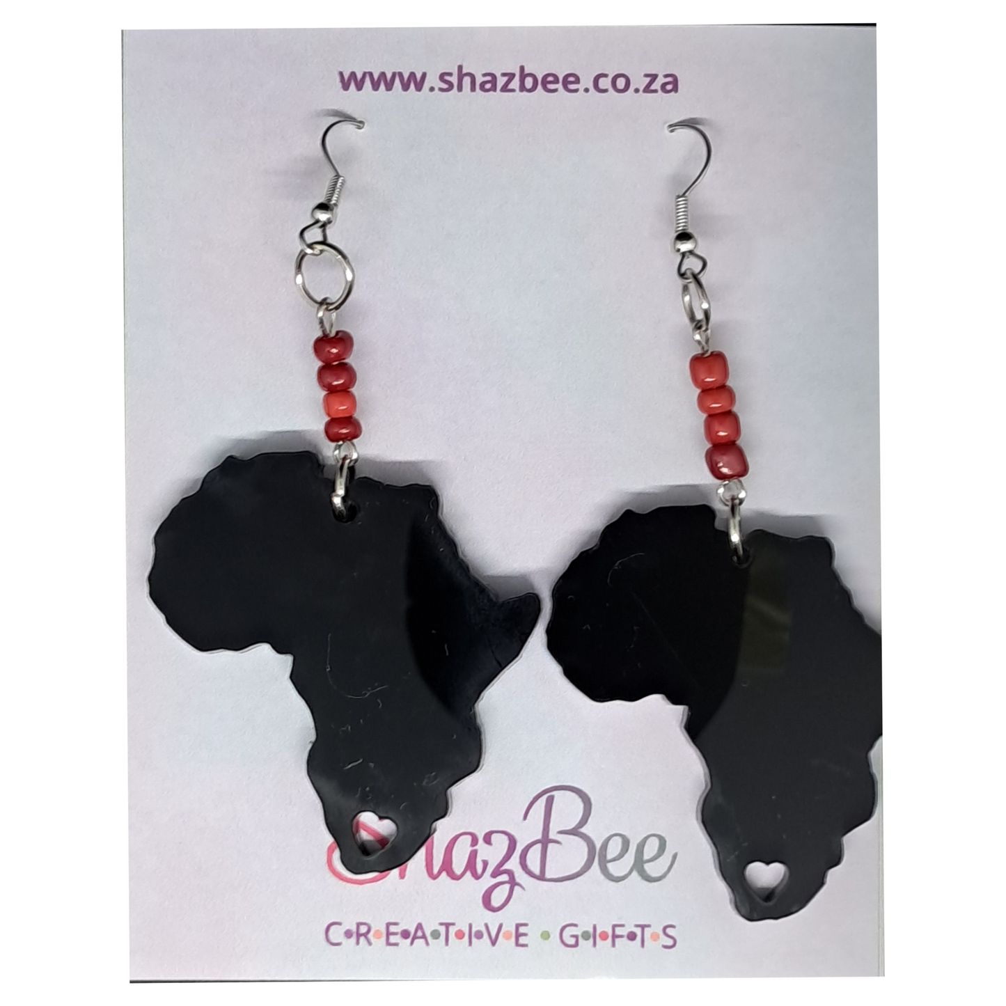 Earrings - Africa Map