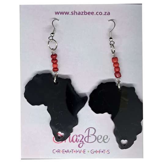 Earrings - Africa Map