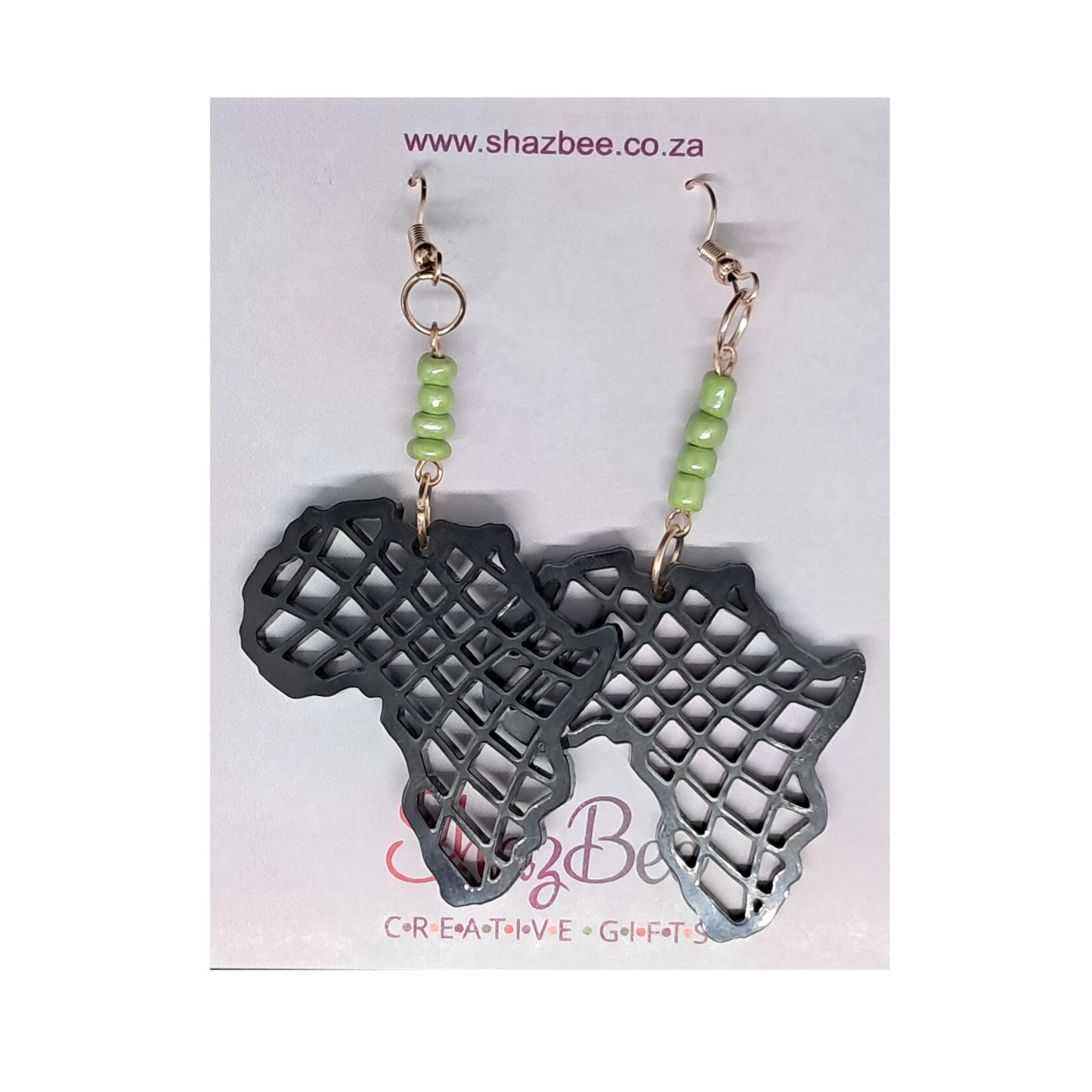 Earrings - Africa Map