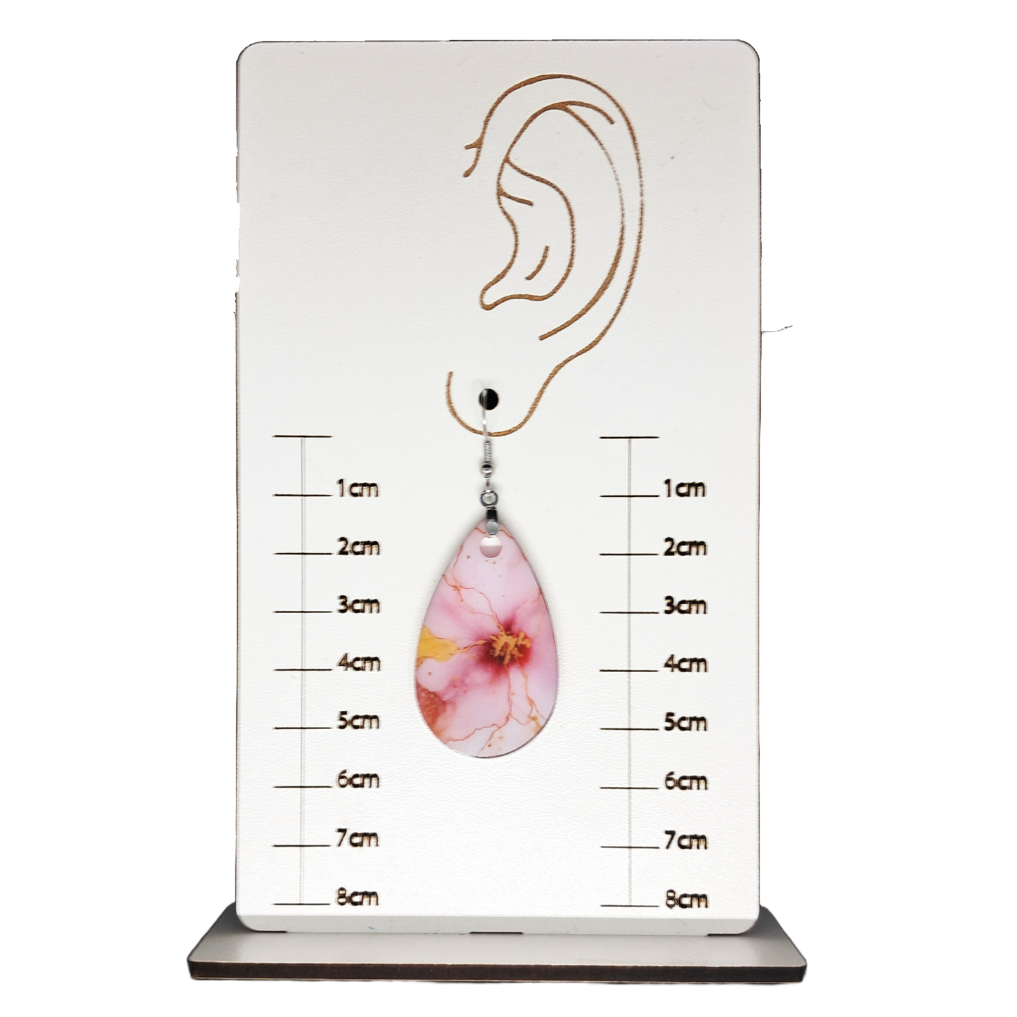 Earrings - Pink inkflow