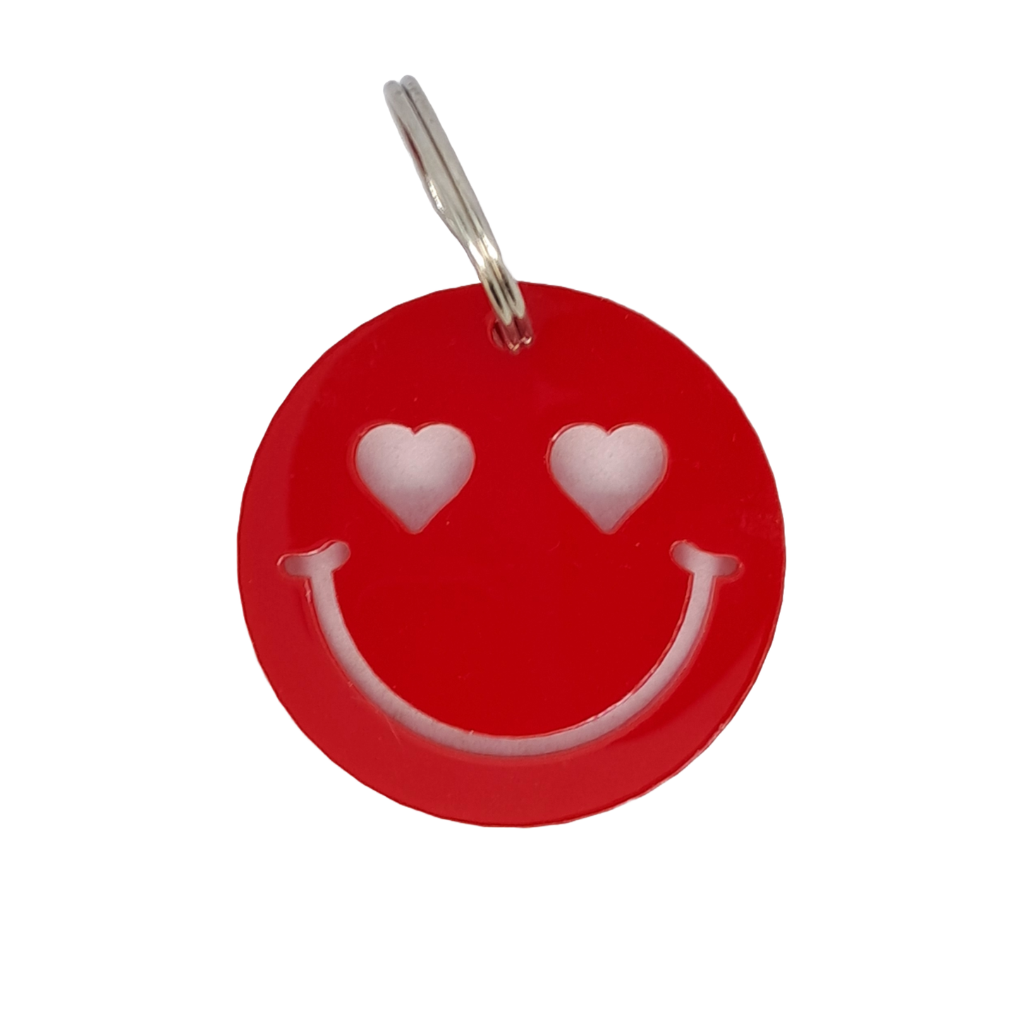 Emoji keyrings/tags - Heart eyes