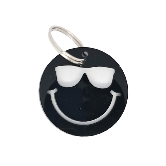 Emoji keyrings/tags - Sunglasses