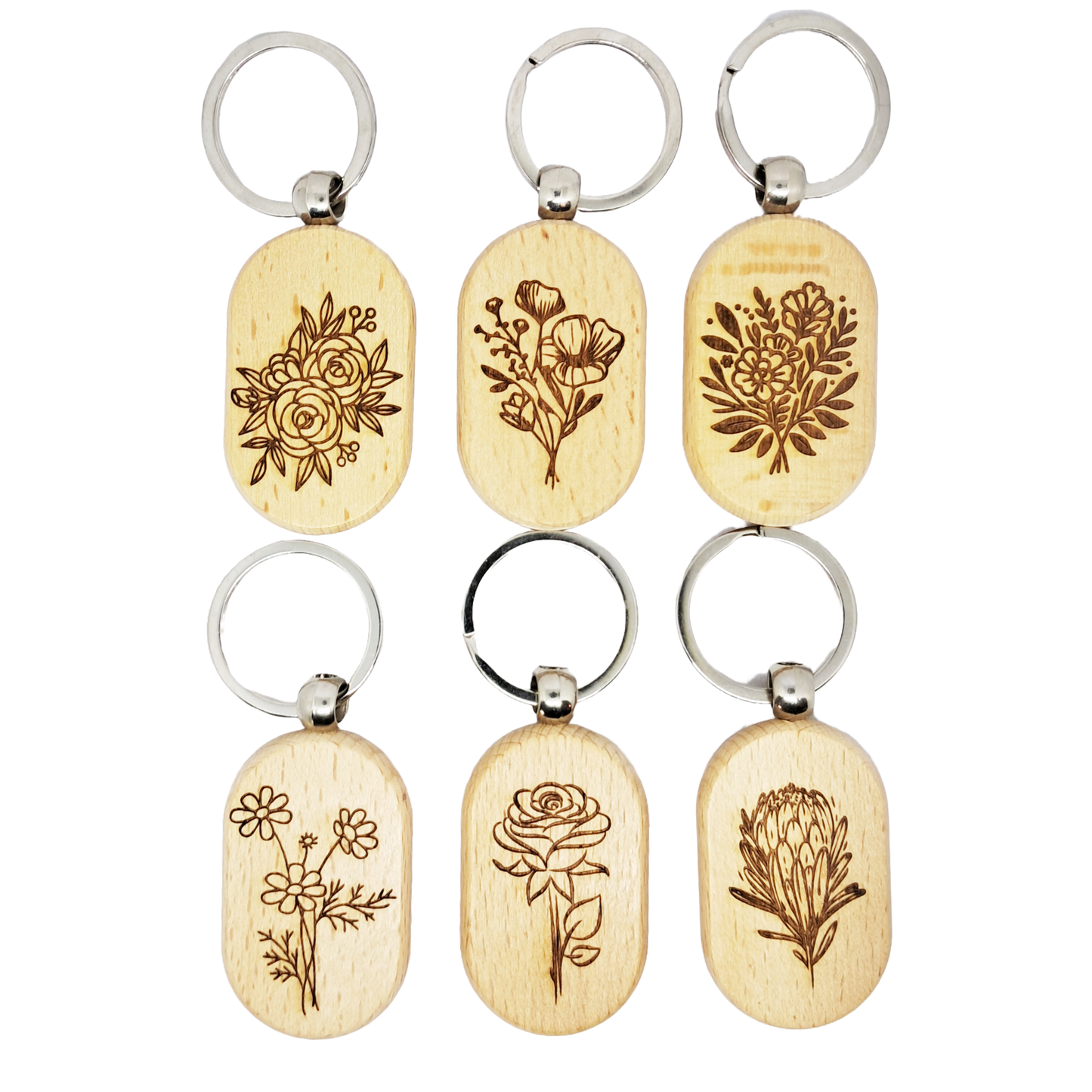 Wooden Florals - Carnations