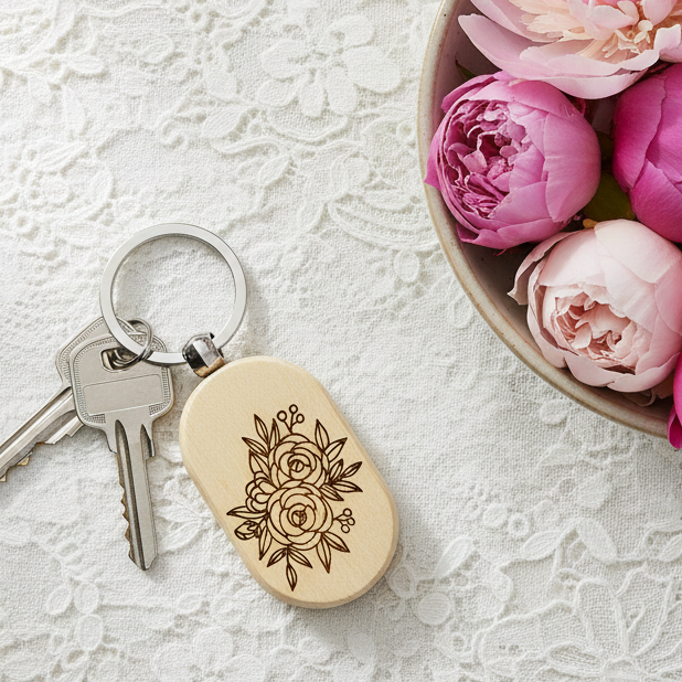 Wooden Florals - Peonies