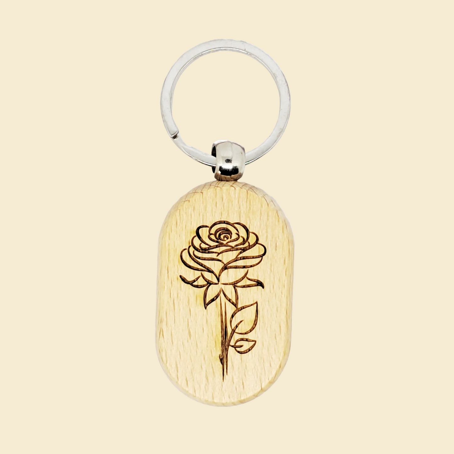 Wooden Florals - Single rose