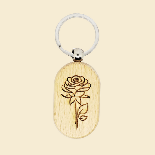Wooden Florals - Single rose