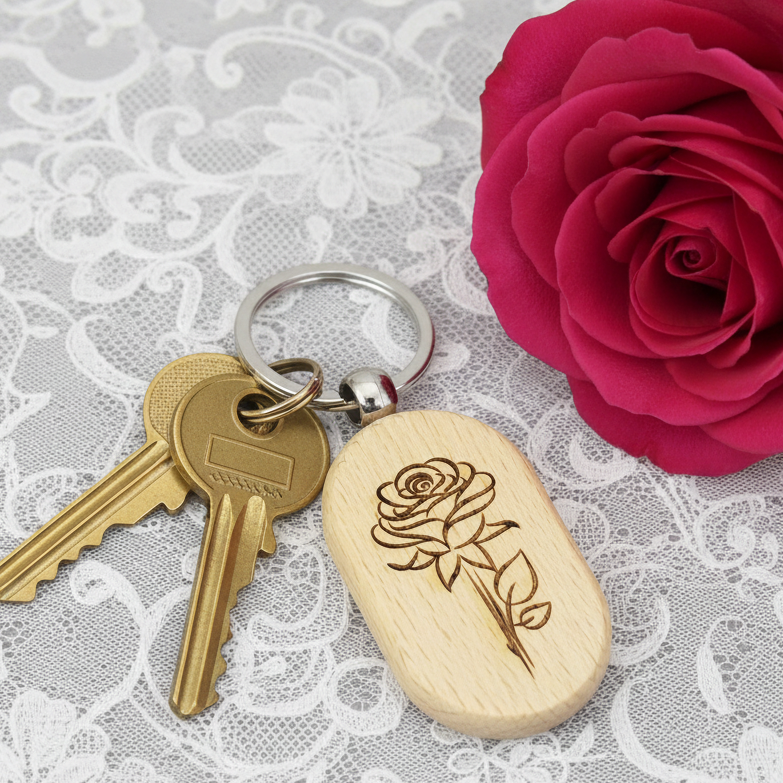 Wooden Florals - Single rose