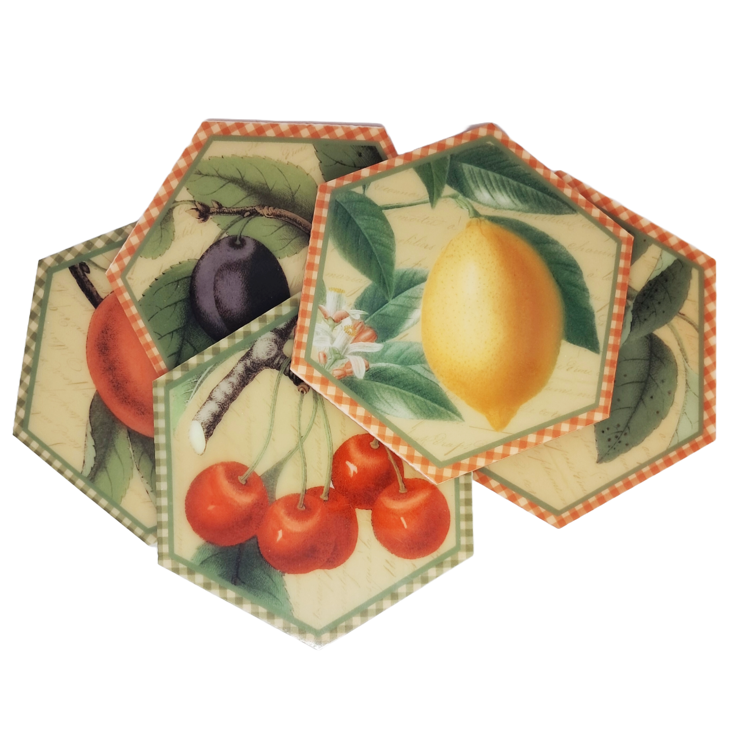 Coaster Set - Vintage fruit
