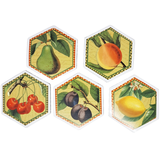 Coaster Set - Vintage fruit