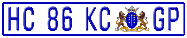 Numberplate - Gauteng
