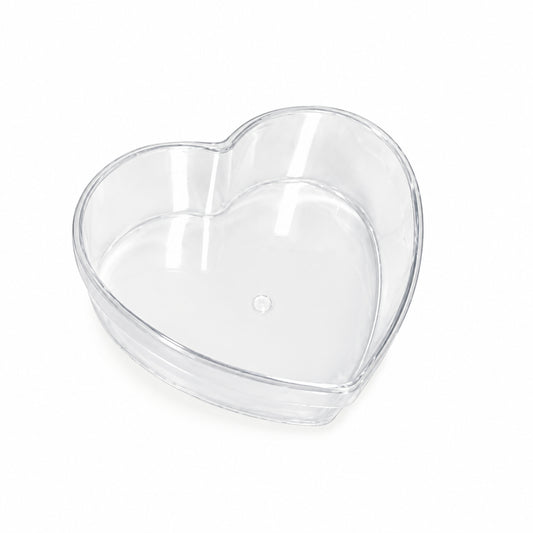 Heart Shape - Plastic - With Lid - 6x5.5x2.8cm