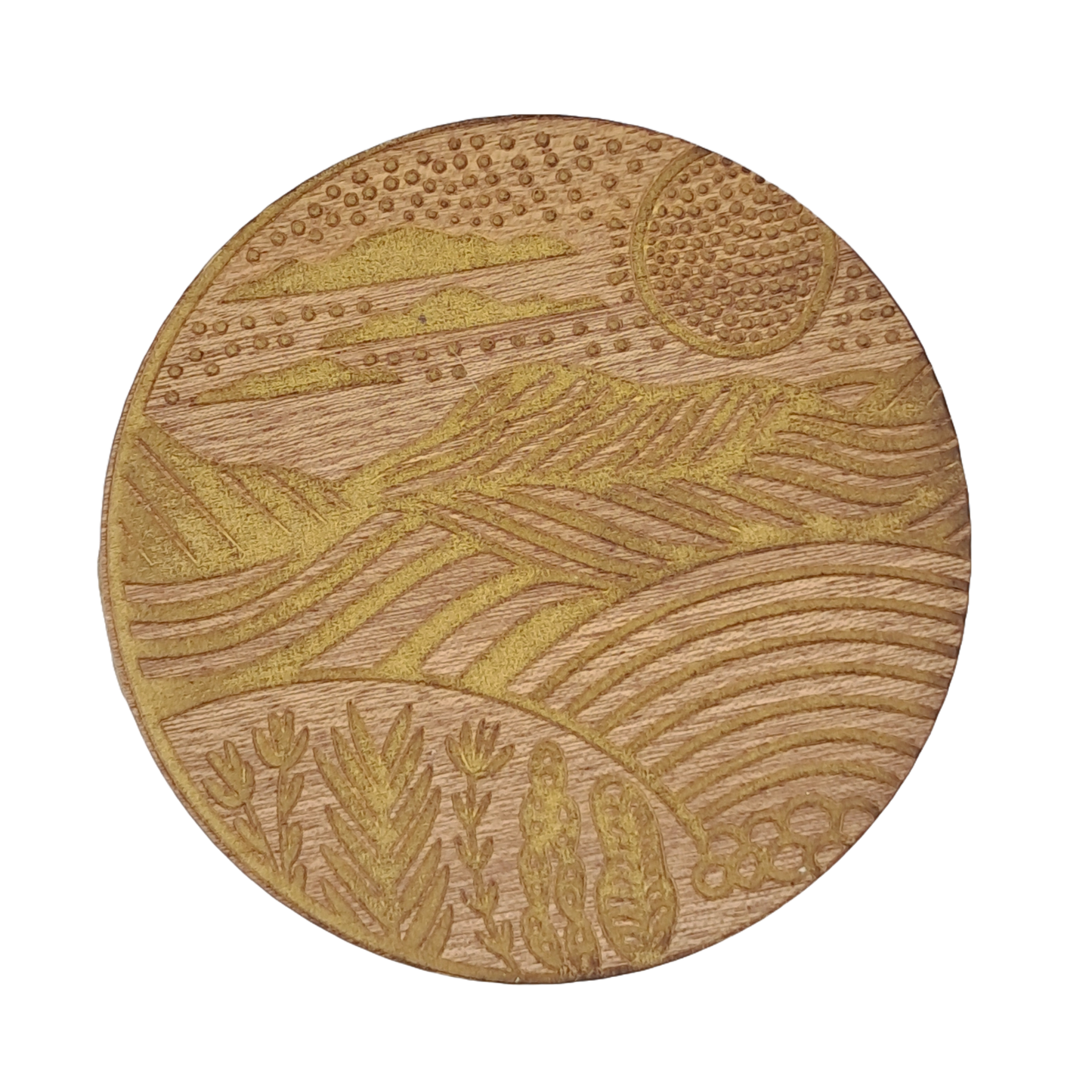 Coaster Set - Engraved landscapes