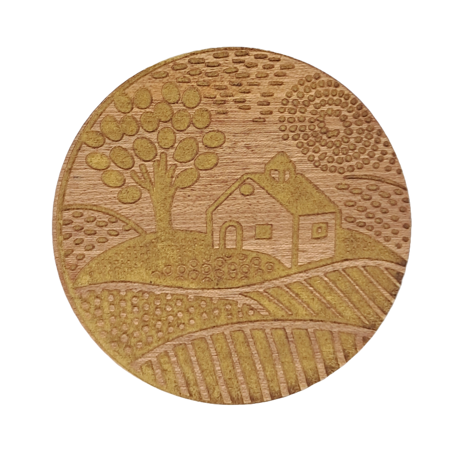 Coaster Set - Engraved landscapes