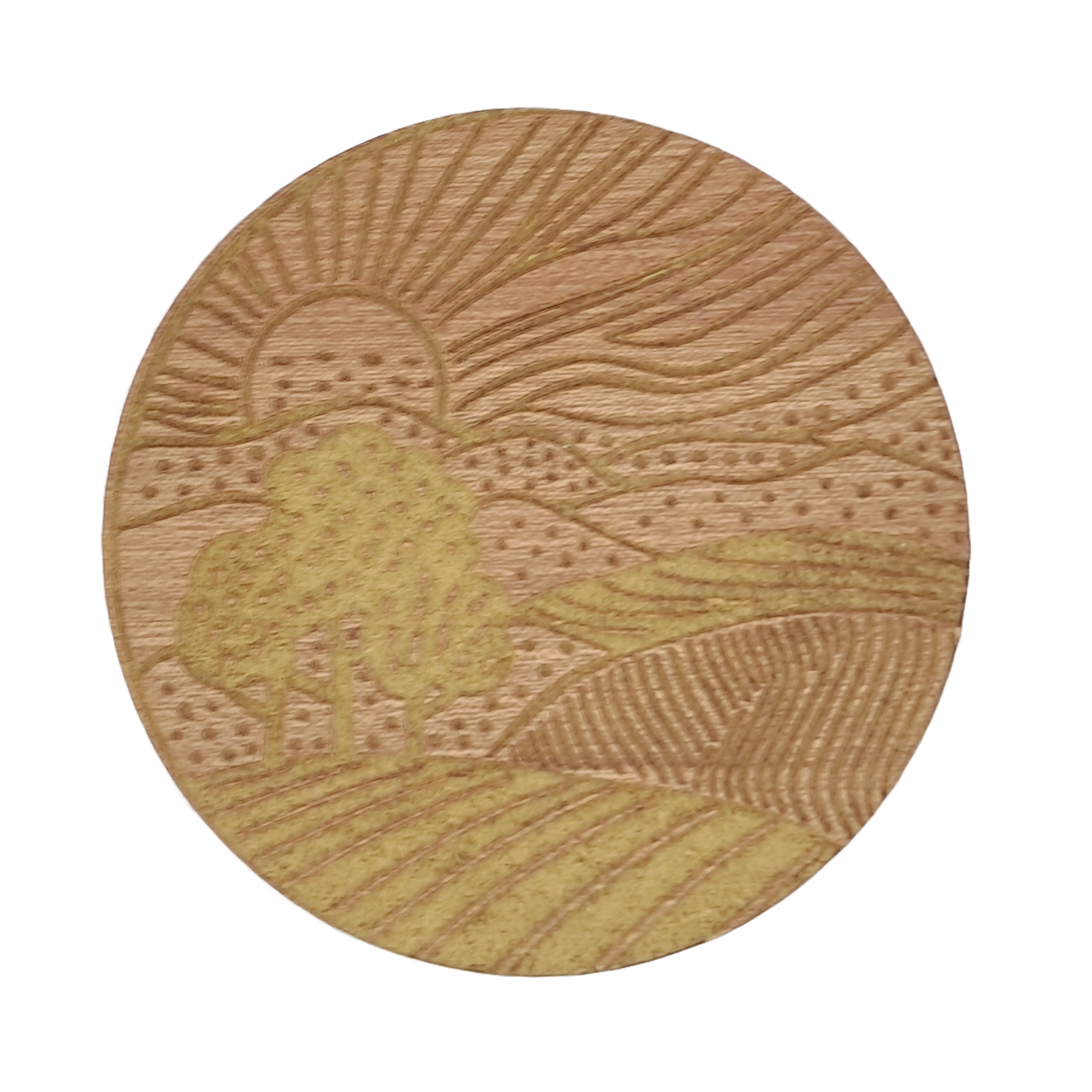 Coaster Set - Engraved landscapes