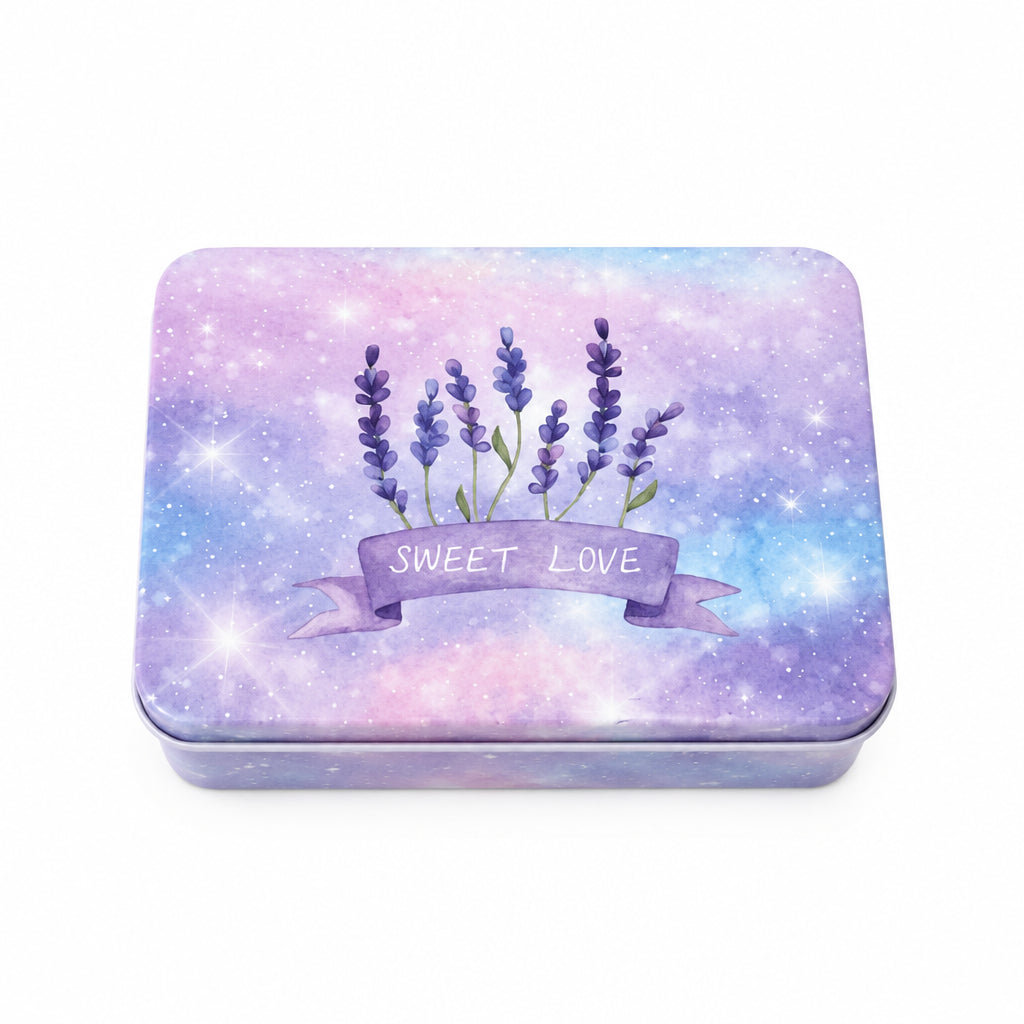 Lavender Tin Gift Box - 12x9x4cm