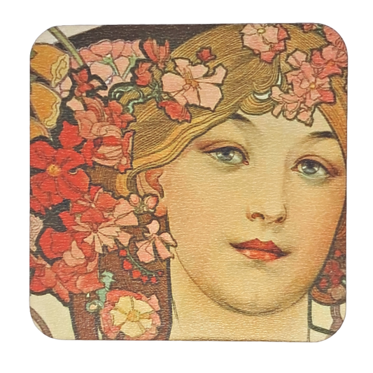 Coaster Set - Mucha Girls