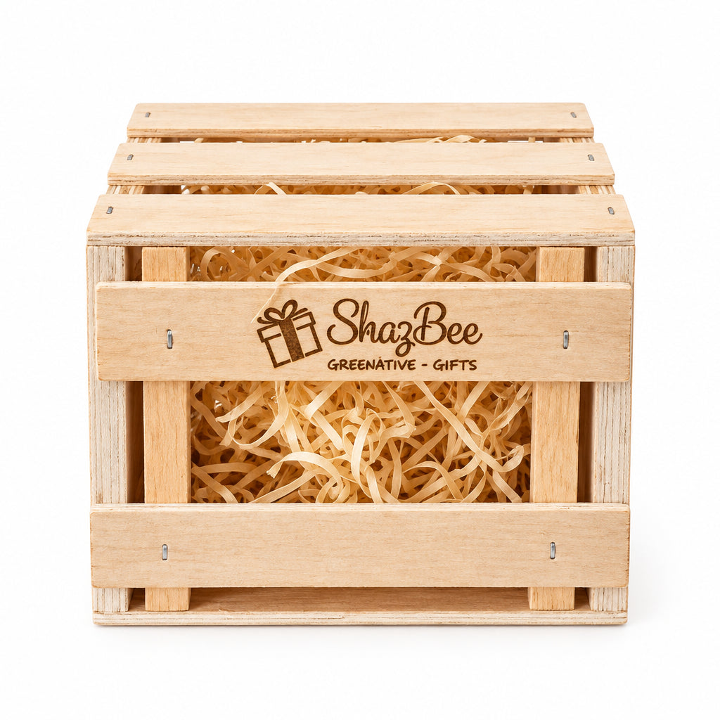 Wooden Crate Gift Box - Mug 13x12x11cm