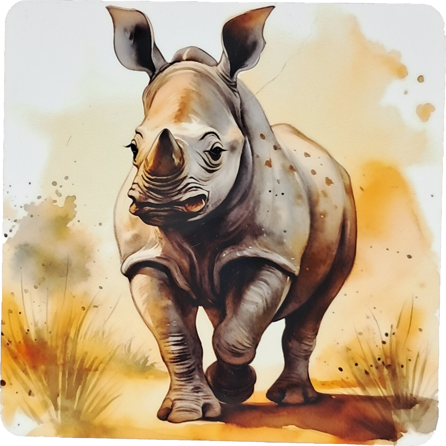 Coaster Set - African animals watercolour