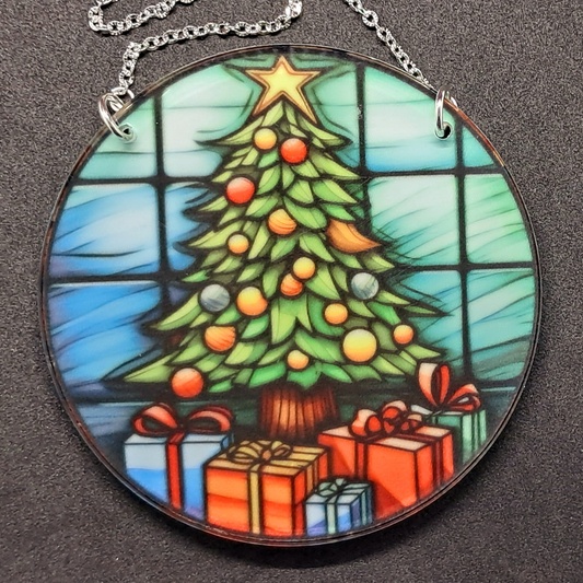 Stained glass hanging - Christmas Tree