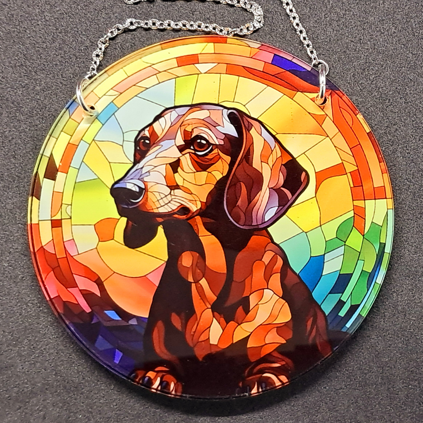 Stained glass hanging - Daxie